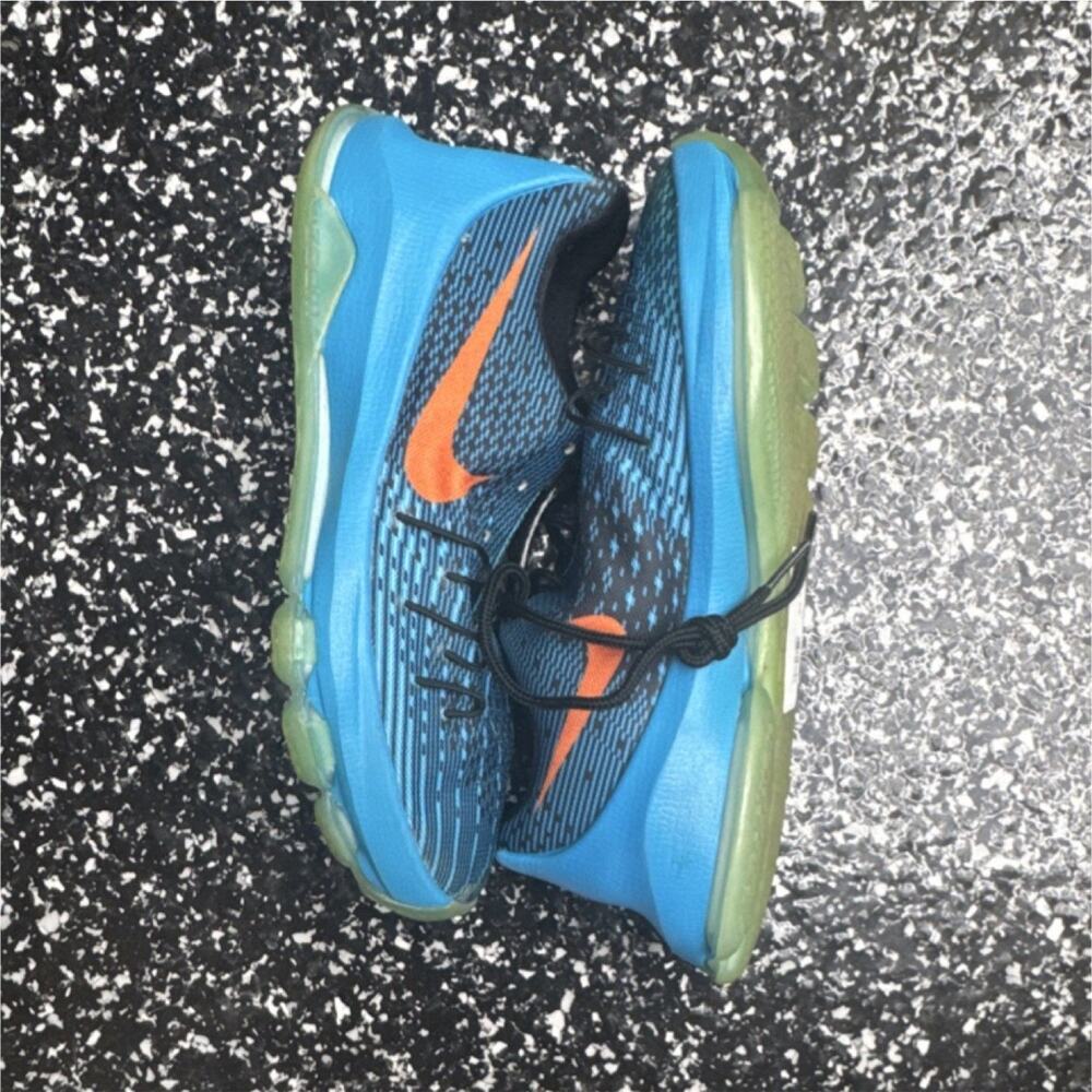 Nike KD Blue Orange Green 6Y Unisex Kids Lace Up Sneaker 768867-480
